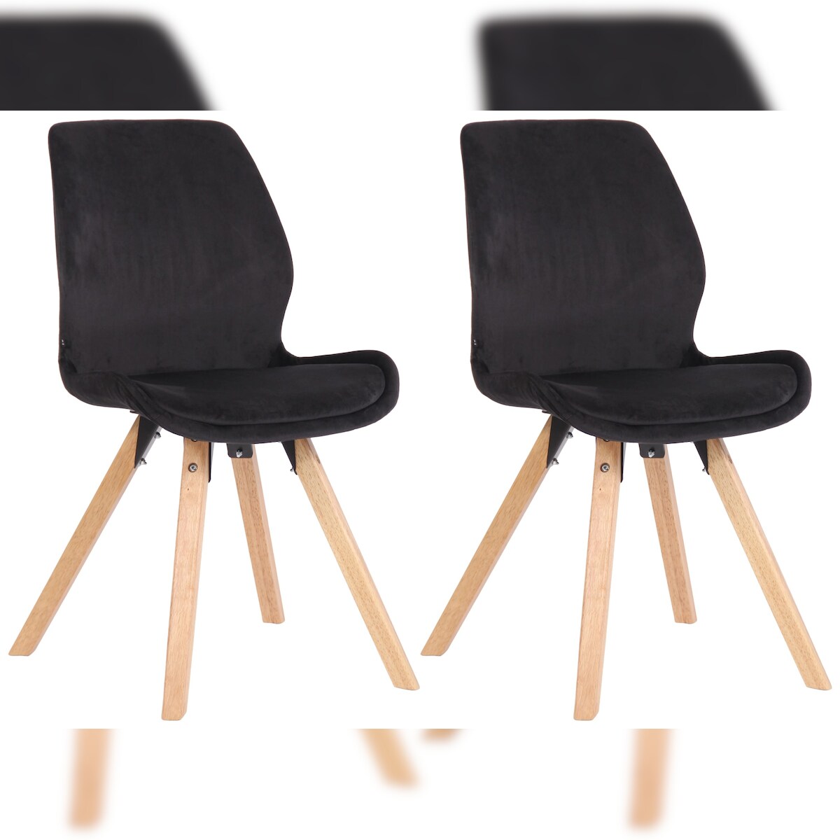 CLP 2er Set Stuhl Luna schwarz/Samt Image
