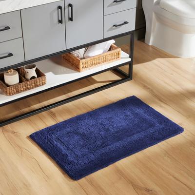 Better Trends Bath Rugs Set 100% Cotton Reversible Water Absorbent Bathroom Rug for Shower, Sink, Bath Mats - Lux Collection
