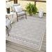 Hauteloom Siesta Neutral Patio Outdoor Area Rug 2 x 3 - Beige Cream Grey / Diah