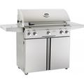 American Outdoor Grill 36PCT T-Series 36 Inch Propane Gas Grill On Cart With Side Burner And Rotisserie Kit