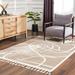 Hauteloom Azana Living Room Bedroom Area Rug - Farmhouse - High Pile - Bone Black - 5 3 x 7 5 3 x 7 - Cream / Azana