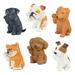 Miniature Scenes Animals Model Decorations Toys Durable Figurines Statues for Sand Table Scene Layout Scenario Micro Landscape Movie Props Puppy E-6pcs