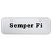Semper Fi Laser Etched Logo Mini License Plate (Brushed Chrome)