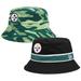 Men's New Era Black/Camo Pittsburgh Steelers Reversible Bucket Hat