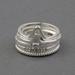 Lucky Brand Pave Silver Tone Ring Stack - Women's Ladies Accessories Jewelry Rings