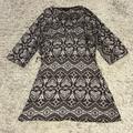 Athleta Swim | Athleta Tear Away B4 U Play Gray Aztec Print V-Neck Swimsuit Coverup Womens Sz M | Color: Gray | Size: M