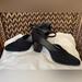 Nine West Shoes | Nine West Black Fabric Chunky Heels W Strap Front Sz 8.5m | Color: Black | Size: 8.5