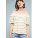 Anthropologie Tops | Anthropologie Love Sam Cream Tiered Tassel Off The Shoulder Top Xs | Color: Cream | Size: Xs