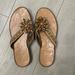 Coach Shoes | Coach Butterfly Studded Flats; Leather Trim, Like New. Reposhing Yet Never Wore | Color: Gold/Tan | Size: 7