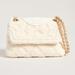 Tory Burch Bags | New Tory Burch New Cream Soft Fleming Boucle Small Convertible Shoulder Bag $598 | Color: Cream/White | Size: Os