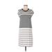 American Eagle Outfitters Casual Dress - Shift: Ivory Stripes Dresses - Women's Size Medium