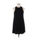 Maitai Casual Dress - A-Line Crew Neck Sleeveless: Black Print Dresses - Women's Size Medium