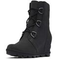 Sorel Womens Joan Wedge II Nubuck Wedge Heel Ankle Boots - Black - 9