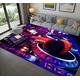 Modern Living Room Bedroom Kitchen Carpet Creative DJ Music Pattern Flannel Soft Floor Mat Black Blue CD Music Carpet Men's Bedroom Rug Decorative Game Mat Runners Yoga Mat (Multi 3,140 x 200 cm)