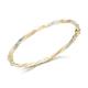 F.Hinds Womens Jewellery Three Colour 9ct Gold Twist Bangle Bracelet