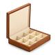 Oirlv Solid Wood Ring Jewelry Box Organizer Earrings Jewelry Drawer Organizer Tray with Lid (Creamy-White 9 Grid Box)