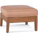 Braxton Culler Messina Outdoor Teak Ottoman w/ Cushion Wood in Brown | 18 H x 25 W x 25 D in | Wayfair 489-109/6288-63