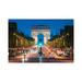 East Urban Home Arc De Triomphe & Avenue Des Champs-Élysées at Night, Paris, France by Jan Becke - Wrapped Canvas Photograph Print Canvas | Wayfair