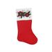 The Holiday Aisle® 19" Christmas Traditions Red White & Gold Glittered Illustrated Poinsettia Bordered Stocking, in Red/White | Wayfair