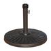 Charlton Home® Resin Round Umbrella Base Plastic/Resin in Brown | 15.75 H x 18 W x 18 D in | Wayfair 9FB6135754664C1FB087A28200FED674