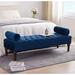 House of Hampton® Gerfen Bench Upholstered/Velvet in Blue | 22.6 H x 60.2 W x 20.3 D in | Wayfair 9C864A5C13DC419E8EC0F990C0873C87