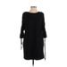 She + Sky Casual Dress - Sweater Dress: Black Solid Dresses - Women's Size Small
