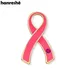 Hanreshe-Épinglette en forme de ruban prévention du cancer du sein broche en cristal rouge