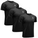 MEETWEE Sportshirt Herren, Laufshirt Kurzarm Mesh Funktionsshirt Atmungsaktiv Kurzarmshirt Sports Shirt Trainingsshirt für Männer, Schwarz+schwarz+schwarz, M