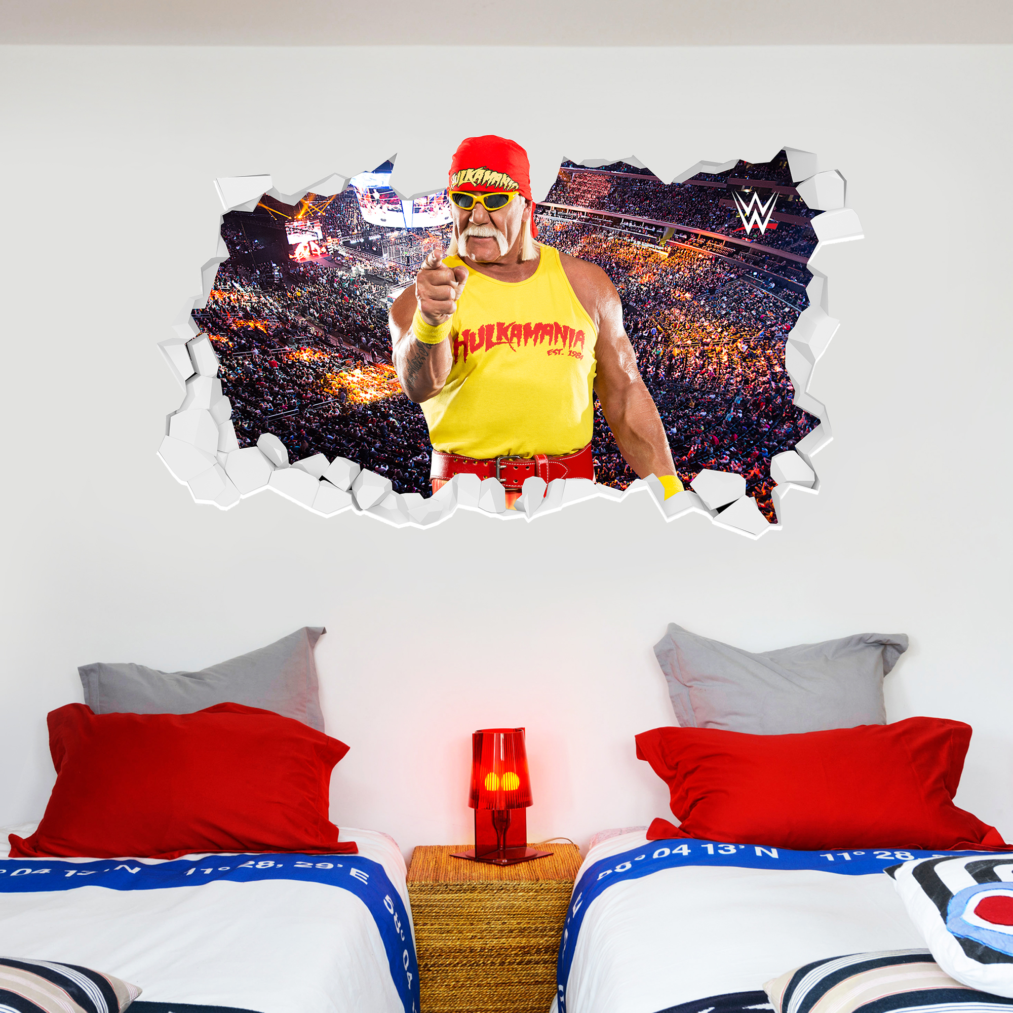 WWE Hulk Hogan Broken Wall Sticker - 120cm x 65cm height Image