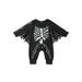 Inevnen Baby Boy Girl Halloween Clothes Black Bat Costume Cloak Romper with Hat Outfit