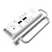 Monster 6ft White Heavy Duty Power Strip and Tower Surge Protector 4050 Joule Rating 8 120V-Outlets 1 USB-A and 1 USB-C Port - Ideal for Computers Home Theatre Home Appliances and Office Equipment