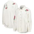 Women's Tiny Turnip White Kentucky Derby Distressed Button-Up Shirt