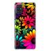 MUNDAZE Samsung Galaxy A51 Shockproof Clear Hybrid Protective Phone Case Neon Rainbow Glow Colorful Abstract Flowers Floral Cover