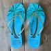 Kate Spade Shoes | Kate Spade I Need A Vacation Flip Flops Women’s Size 7-8 | Color: Blue/Green | Size: 8