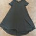 Lularoe Dresses | Gray Lularoe Carly T-Shirt Dress Size Xs | Color: Gray | Size: Xs