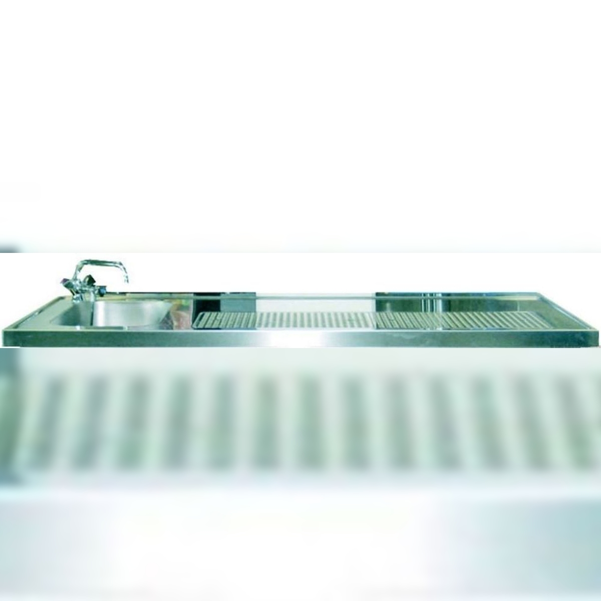 KBS Gastrotechnik KBS Schanktischabdeckung 1600X700 mm mit Aufkantung 1 Becken Links Edelstahl Image