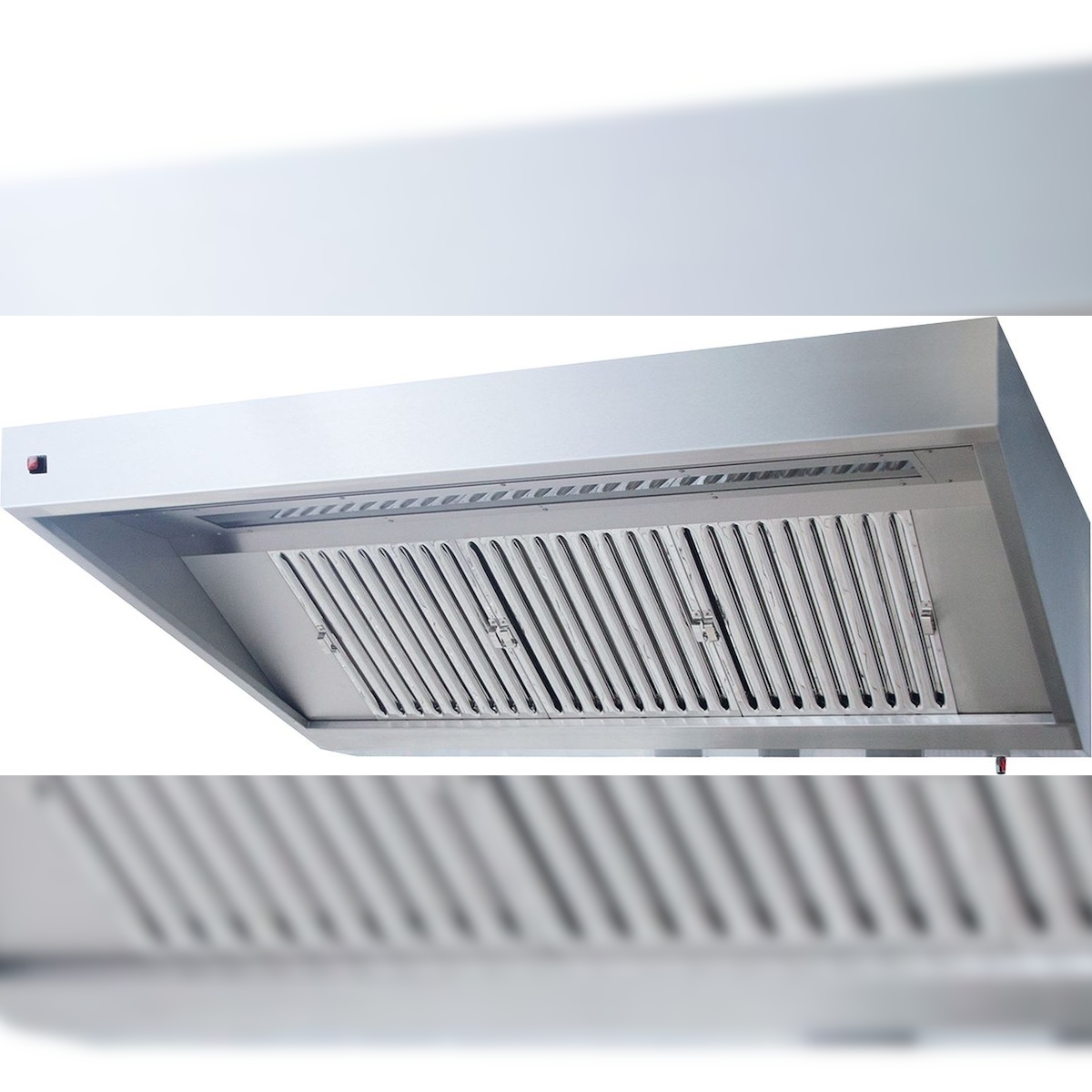 KBS Wandhaube Trapezform 2800x900x450 mm Flammschutzfilter Typ F1 Edelstahl Image