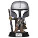 Funko Pop! Bobble Head -The Mandalorian w/ Gun Figurine Plastic in Blue/Green/Red | 3.5 H x 4.5 W x 6.25 D in | Wayfair FU45545