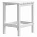 Ebern Designs Cascante Adirondack Table Outdoor Side Table Patio Porch Garden Furniture HDPE Wood in White | 18.1 H x 15 W x 15 D in | Wayfair