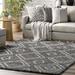 Brown/Gray 94 x 1.97 in Area Rug - Mercury Row® Cardoso Geometric Performance Shag Charcoal/Gray Rug Polypropylene | 94 W x 1.97 D in | Wayfair