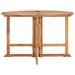 VidaXL Folding Patio Dining Table 43.3"x29.5" Solid Wood Teak Wood in Brown/White | 29.5 H x 43.3 W x 43.3 D in | Wayfair 318479