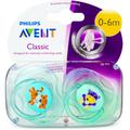 Philips Avent Classic Soothers Tiger & Hippo 0-6 Months 2 Pack