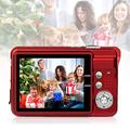 Digitalkamera 1080HD Foto Kamera Digital 2,7 Zoll 18 MP Mini mit 8X Digitalzoom Fotoapparat Geschenk Kompaktkameras für Kinder Erwachsene Studenten Anfänger(Rot)