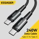 Essager-Câble USB Type-C Charge Rapide Fil 5A 240W Samsung S21 S22 Xiaomi 12 Pro Redmi Note