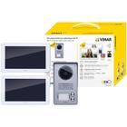 Vimar - K40956 Kit videocitofonico da parete con: 2 videocitofoni touch screen vivavoce Wi-Fi a