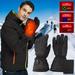 Pjtewawe Easter Heatingwarming Equipment Hiking Heated Gloves Winter Outdoor Camping Heated Gloves Hunting Gloves Three Stop Temperature Control Heated Gloves Sports Gloves