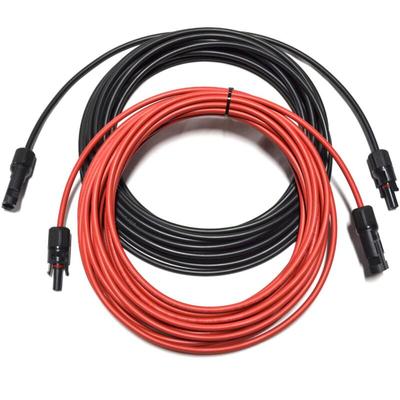 Solarkabel Verlängerungskabel Rot/Schwarz 4 - 6mm² mit montiertem Stecker MC4 2x 20m 4mm²