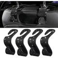 4 Pieces Bling Car Rear Seat Hook Vehicle multi-functional Rhinestone Car Hooks Bling Car Hooks Front Seat Bling Car Seat Headrest Hooks for Car Seat (Black)