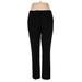 Tahari Dress Pants - High Rise Straight Leg Boyfriend: Black Bottoms - Women's Size 10