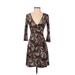 Lily Casual Dress - Wrap: Brown Tortoise Dresses - Women's Size P
